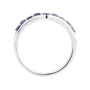 Iolite 925 Sterling Silver Geometric Fine Jewelry Ring Rhodium Plated with Bezel Setting Gemstone Gift - Product Image 3