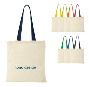 Bolsas de algodón natural Carrymore personalizadas, Asa de color personalizable, lavable, respetuoso con el medio ambiente, producto promocional de moda - Product Image 5