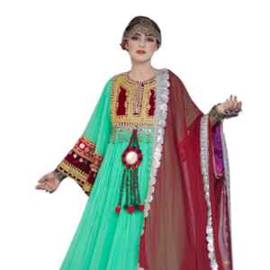 ชุดแต่งงานสไตล์ปากีสถานของผู้หญิงมาใหม่ชุดเดรสผ้าลูกไม้สไตล์โบฮีเมียนปักลายดอกไม้สไตล์วินเทจโบฮีเมียน - Product Image 6