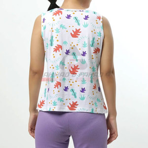 Camiseta sin Mangas para Mujer, de Algodón de Alta Calidad, Personalizable (OEM), Secado Rápido, Transpirable, Estilo Casual, Último Diseño, Servicio de Fabricación Disponible - Product Image 4