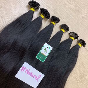 Usine d'extension de cheveux à pointe plate vente en gros 100% cheveux humains cheveux alignés sur les cuticules sains de haute qualité - Product Image 1