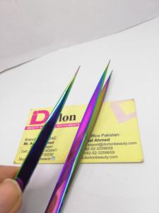 แหนบต่อขนตาสแตนเลสอุปกรณ์เสริมความงามอย่างยั่งยืนสำหรับการต่อขนตาโลโก้แบบมืออาชีพออกแบบได้ตามต้องการ - Product Image 4