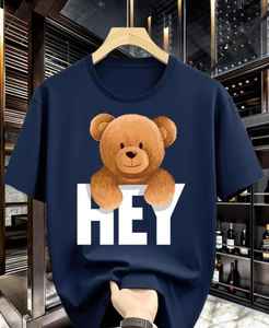 T-shirt pour homme, essentiel, ultra doux, confortable, été, écologique, appliques, denim, batik, tissus en velours côtelé, 100% coton, patchs - Product Image 4