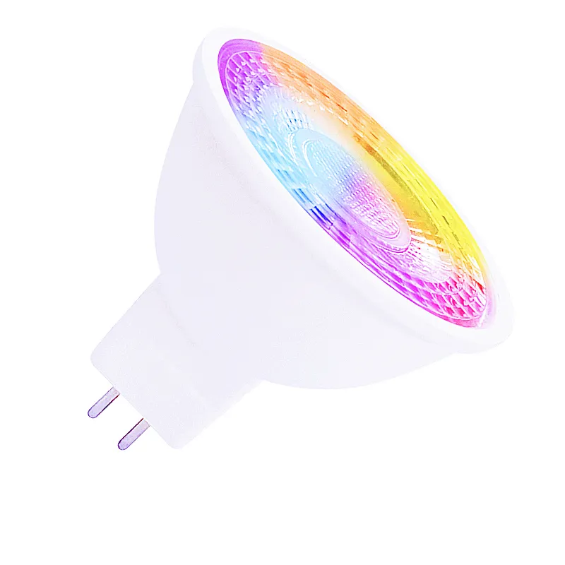 Multicolor + warm & Daylight CCT Cor Mudando GU10 GU5.3 Led Spot Light Wifi Smart Spotlight RGB Casa 3W AC/DC 12V 90 IP68 AR111