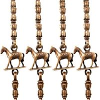 Ensemble de 4 figurines de Noël traditionnelles en laiton, faites à la main, dorées, de luxe, pour collection et décoration intérieure