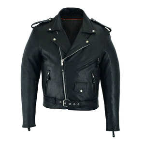 Chaqueta de Cuero para Hombre con Diseño de Acabado Liso - Product Image 6