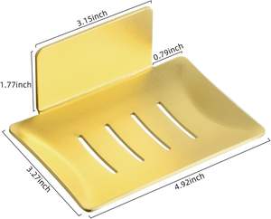 Porte-savon mural en laiton PVD doré élégant Design convivial - Product Image 4