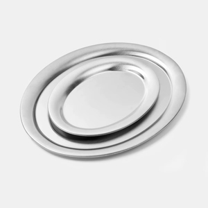 จานสเตนเลสขัดเงาชุด2จานเป็นมิตรต่อสิ่งแวดล้อมสั่งซื้อขั้นต่ำ100ชิ้น - Product Image 1