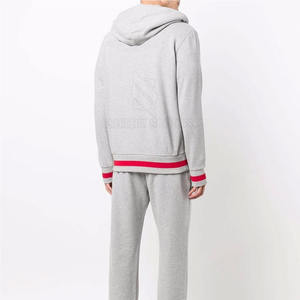 Ensemble de survêtement décontracté d'hiver pour homme en molleton de coton respirant et léger avec fermeture éclair, personnalisable avec logo, haute qualité, prix de gros - Product Image 3