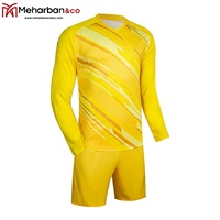 Maillot de gardien de but de football à manches longues personnalisé pour homme avec short d'entraînement, vêtements de football avec protection en éponge