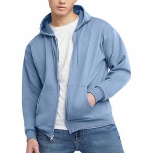 เสื้อมีฮู้ดแบบซิปหน้าสำหรับผู้ชายชุดเดรสกีฬาทำจากผ้าฝ้าย - Product Image 1