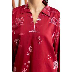 Conjunto de Top y Pantalón Estampado de Algodón y Viscosa IPST-44202 para Primavera/Verano - Product Image 3