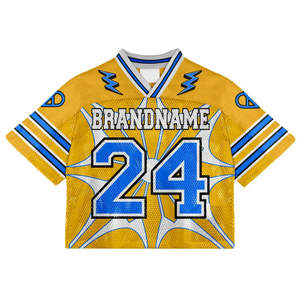 Último Modelo de Camiseta de Fútbol Americano, Talla Grande, 100% Poliéster, Transpirable, Personaliza Tu Propio Diseño, Color Personalizado, Venta al Por Mayor, La Mejor - Product Image 5