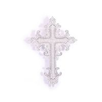 Vollbesetzte 5A Zirkon Kreuz-Charm-Halskette Vintage Statement-Anhänger für Herren mit schnellem Versand und individueller Verpackung