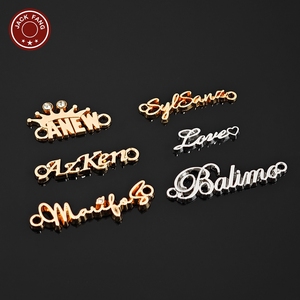 Bag <b>Gold</b> metal logo tag Engraved Hijab Abaya Scarf Shoes Custom Brand logo Metal Label Personalised metal tag for <b>Clothes</b> - Product Image 4