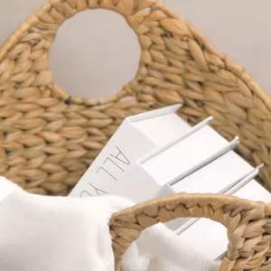 New Arrival Natural <b>Large</b> Water Hyacinth <b>Basket</b> Wholesale Handmade Natural Decorative <b>Basket</b> Lightweight Perfect for Resale - Product Image 6