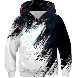 All Over Pattern 3D Design Kids Hoodie Sweatshirt French Terry Fleece <b>Thick</b> Oversized Sports Wears Outdoor Custom Kids Hooded - Product Image 6