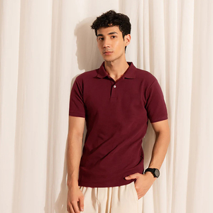 Polos rojos corporativos personalizados para hombres, suministro OEM 100% de algodón de manga corta, antiarrugas, transpirable, cómoda ropa de negocios - Product Image 2