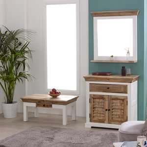 Bianco Petit buffet en manguier massif Blanc - Product Image 4
