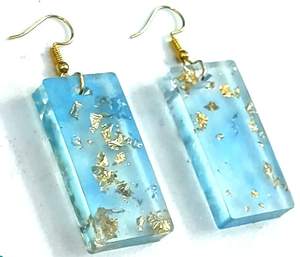 Artistic Handcrafted Resin <b>Earrings</b> With Elegant Layered Design For Handmade Jewelry Enthusiasts At Affordable Price - Product Image 6