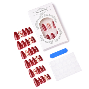 30 faux ongles carrés artificiels à presser, design œil de chat de Noël, faux ongles avec strass, usage quotidien, ongles de doigts - Product Image 3