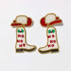 ต่างหูลูกปัดแก้วพลอยเทียมดีไซน์ทำมือคอลเลกชันคอลเลกชันเทศกาลออกแบบได้ตามต้องการดีไซน์ไม่เหมือนใคร-เครื่องประดับสำหรับช่างฝีมือขายส่ง - Product Image 5