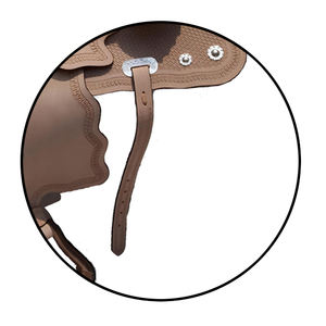 Juego de sillín de cuero genuino occidental hecho a mano para equitación, diseño de brida y cuello de pecho para carreras de barriles - Product Image 6