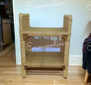 Étagère multifonctionnelle en bois pour livres Étagère multicouche pour articles en bambou Armoire de rangement adaptée à la maison et au bureau - Product Image 4