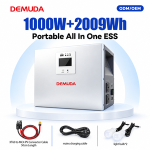 1000W 2009Wh Portable <b>Power</b> Station LiFePO4 MPPT Pure Sine Wave <b>Solar</b> Panel Compatible Indoor Outdoor <b>Power</b> <b>Generator</b> - Product Image 1