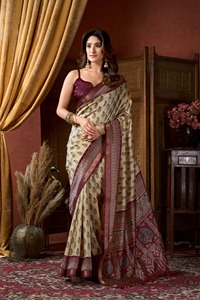 คอลเลกชันผ้าส่าหรีผ้าซาตินไหมพิมพ์ลายดิจิทัลล่าสุดจากนักออกแบบบอลลีวูด  งานทันสมัยสำหรับเจ้าสาว จากบูติกอินเดีย - Product Image 6