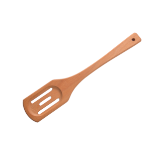 Cuchara Rectangular Ranurada de Madera de Haya de 33 cm - Espátula de Cocina de Madera Maciza Natural - Utensilio de Cocina Ecológico Antiadherente - Product Image 1