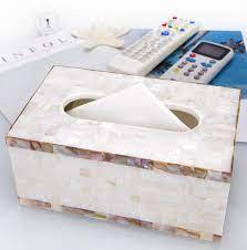 Soporte de pañuelos de lujo hecho a mano de gama alta, decoración con incrustaciones de perlas Madre, logotipo de Color personalizado para uso en el hogar, Hotel, restaurante - Product Image 2