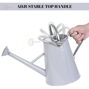 บัวรดน้ำในสวนแบบมีที่จับน้ำหนักเบาสีขาวเคลือบด้วยผงสีแสดนต้นไม้ในร่มที่ปรับแต่งได้ - Product Image 6