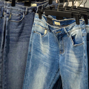 Fabricant de denim en gros, jeans pour hommes à taille haute, coupe slim, extensible, lots de stock, surplus de vêtements - Product Image 3