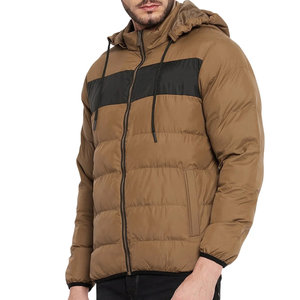 Blouson matelassé d'hiver pour homme, imperméable et coupe-vent, avec col montant en toile de haute qualité et logo frontal, personnalisable - Product Image 6