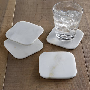 Ensemble de sous-verres élégants en céramique de qualité supérieure en pierre durable pour les boissons, la décoration intérieure et la protection de la table - Product Image 4