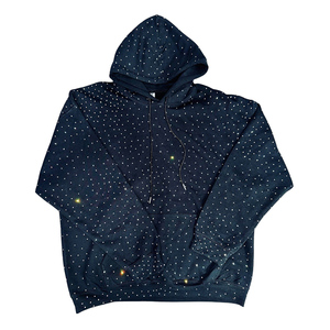 Sweat à capuche pour homme en molleton 100% coton de haute qualité, uni, brodé, teint, écologique, respirant, style vintage, pour l'automne - Product Image 1