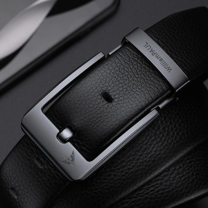 Cinturón de piel de vaca para hombre, hebilla de cobre, moda Vintage, informal, transpirable, cómodo - Product Image 5