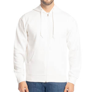 Sweat à capuche zippé pour homme, personnalisé avec logo, en polaire de qualité supérieure, 220g, écologique, pour l'hiver, uni, vierge, OEM - Product Image 1
