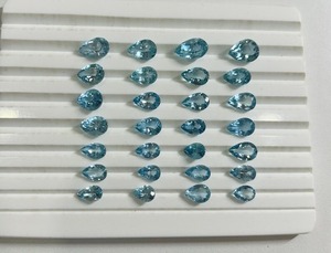 Lote de Gemas de Aguamarina Corte Pera Santa María, Piedra 100% Natural, Piedra de Nacimiento de Marzo, Certificada por Terceros, 0.4-1.5 Quilates, Encerada/Aceitada - Product Image 6