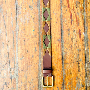 Ceinture en cuir de buffle d'eau véritable vintage 35 mm, fil ciré, boucle en laiton massif OEB, style décontracté, design argentin, ceinture authentique - Product Image 5