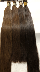 Extensiones de cabello humano 100% sedoso, pelo liso con cutícula, color marrón y Rubio, hecho en Vietnam, precio al por mayor - Product Image 2