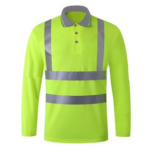 100% Polyester Polo Reflective Safety <b>T</b> <b>Shirt</b> High Visibility Top Quality Reflective Safety Polo <b>Shirts</b> - Product Image 1