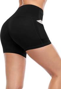 Pantalones cortos de rendimiento atlético para mujer con decoración de lazo y botón para entrenamiento Ropa de yoga para levantamiento de cadera-¡Precios reducidos! - Product Image 6