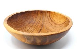 Grand saladier en bois de manguier forme ronde fait à la main pour pain de fruits ferme rustique cuisine servant vaisselle naturelle décorative - Product Image 3