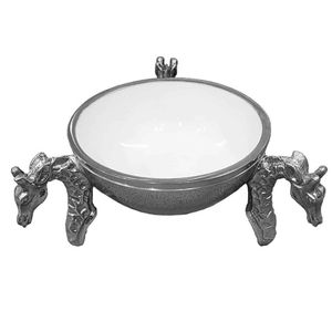 Cuenco para servir frutas de Metal dorado de primera calidad, cuenco para servir de diseño elegante para decoración del hogar, mesa a la venta - Product Image 3