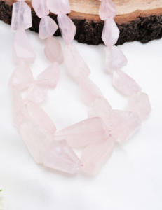 Cuentas Facetadas de Cuarzo Rosa, Piedras Preciosas para la Elaboración de Joyería Fina - Product Image 2