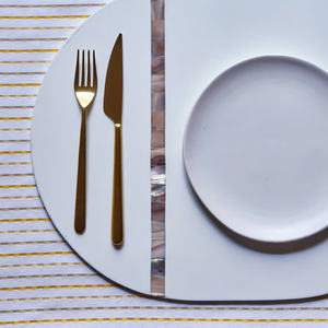 Sophisticated and Decidedly Modern Lacquer Shell <b>Placemats</b> Inlaid Mother of Pearl <b>Round</b> Table <b>Placemat</b> Mdf <b>Placemats</b> - Product Image 4