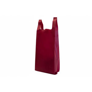 Sac en T-shirt bordeaux 33+17x80cm 70gsm Novotex TNT 140 pièces B2B - Product Image 1