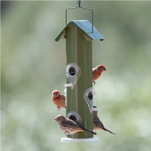 Elegante Casa de pájaros de metal blanco | Pintado a mano Floral "Home" Garden Decor Outdoor Hanging Wholesale - Product Image 6